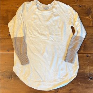 Poof! Cream and Tan Sweater